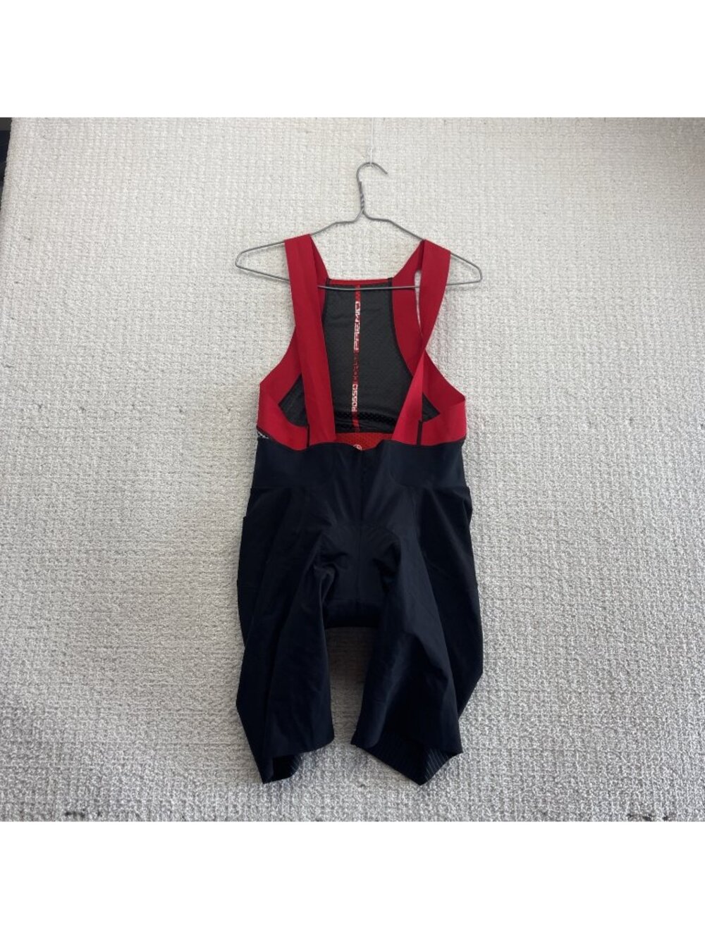 Castelli Rosso Corsa Premio Race Bib Shorts-Men's Size XL Cycling Padded Red